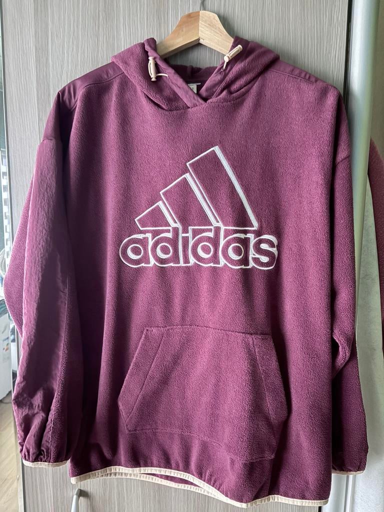Sweat à capuche Adidas bordeaux/violet — coupe confortable, Enlèvement ou Envoi, Comme neuf, Violet
