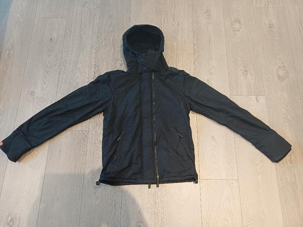 Winterjas Superdry maat L, Superdry, Zwart, Maat 42/44 (L), Ophalen of Verzenden