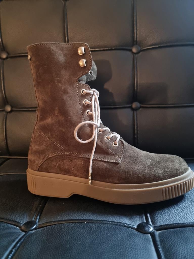 Halfhoge boots - Fred de la Bretoniere, Ophalen, Lage of Enkellaarzen, Zo goed als nieuw, Groen