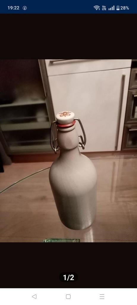 Cruche en pierre grise avec fermeture à ailettes, Enlèvement, Comme neuf