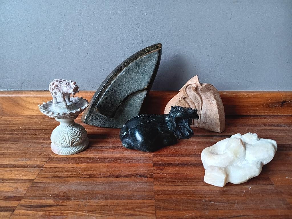 Set bewerkte gesteenten, Collections, Minéraux & Fossiles, Minéral, Enlèvement ou Envoi