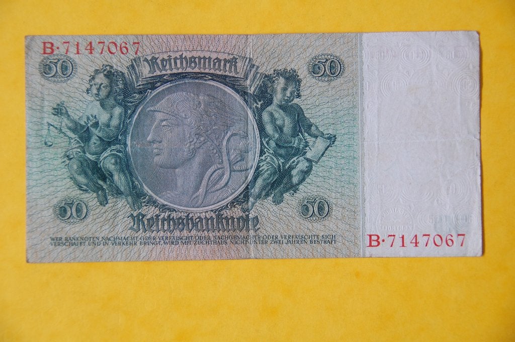 Deutsches REICH : 50 MARK 1933 B en très bon état, Envoi, Allemagne, Billets en vrac