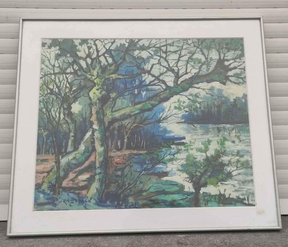 Huile sur panneau signe Willy vermeersch, Antiek en Kunst, Ophalen of Verzenden, Paneel