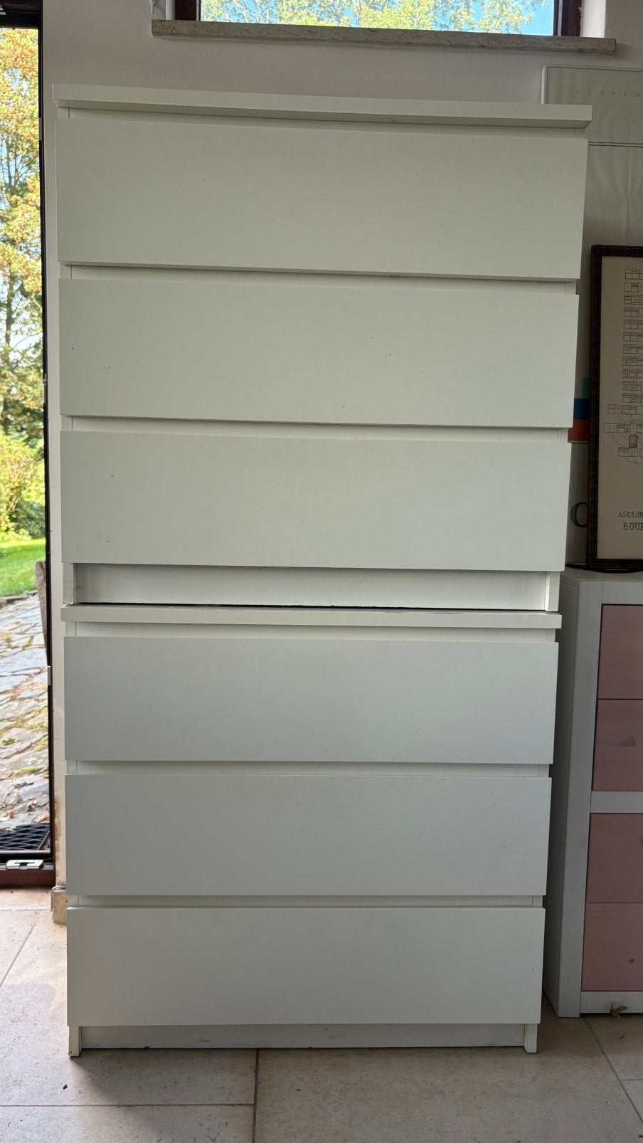 2 Malm dressoirs met 3 laden, Ophalen, Gebruikt