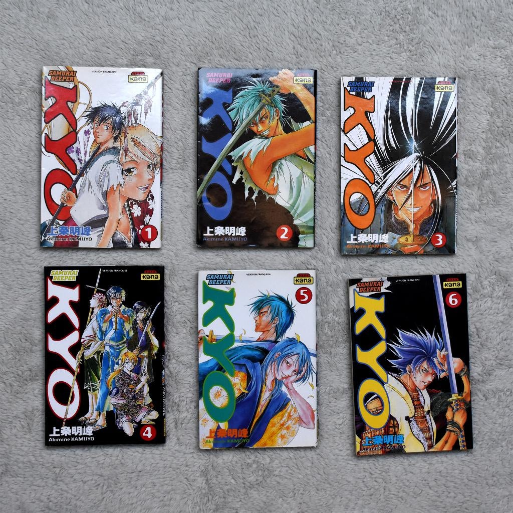 Samurai Deeper Kyo - Volumes 1 tot 6 - Manga Shonen Combat, Ophalen, Akimine Kamijyo, Complete serie of reeks, Zo goed als nieuw