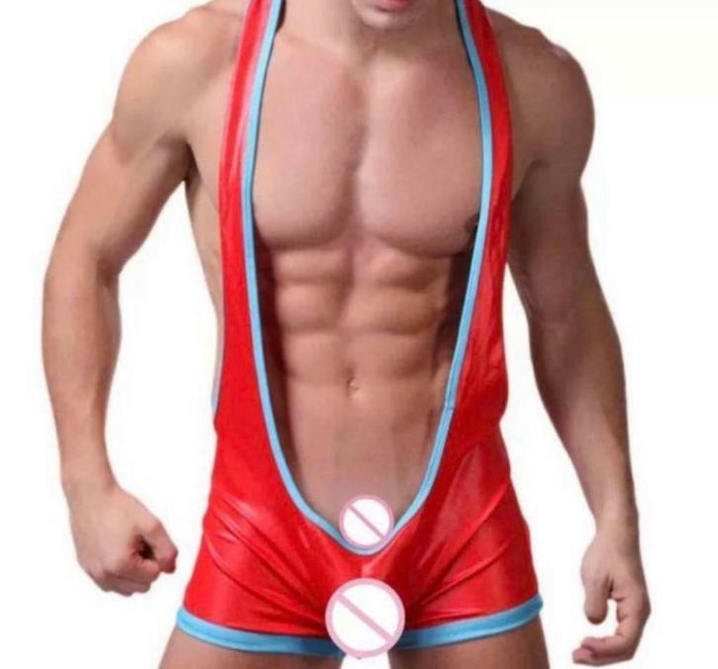 Body en similicuir rouge taille L, Envoi, Rouge, Autres types
