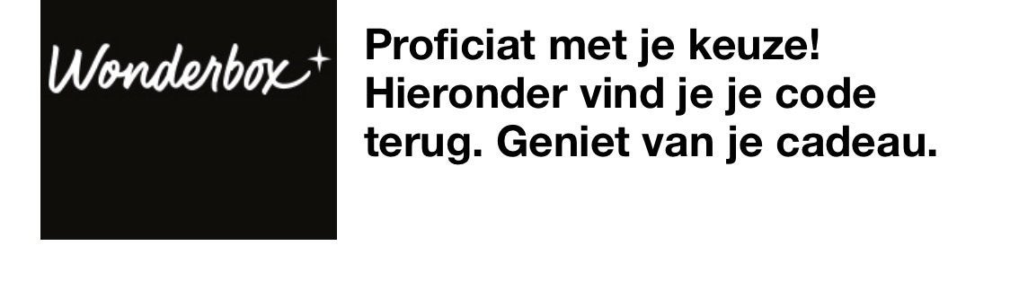 Voucher wonderbox punt be twv 30€, Tickets en Kaartjes, Kortingen en Cadeaubonnen, Kortingsbon, Arrangement