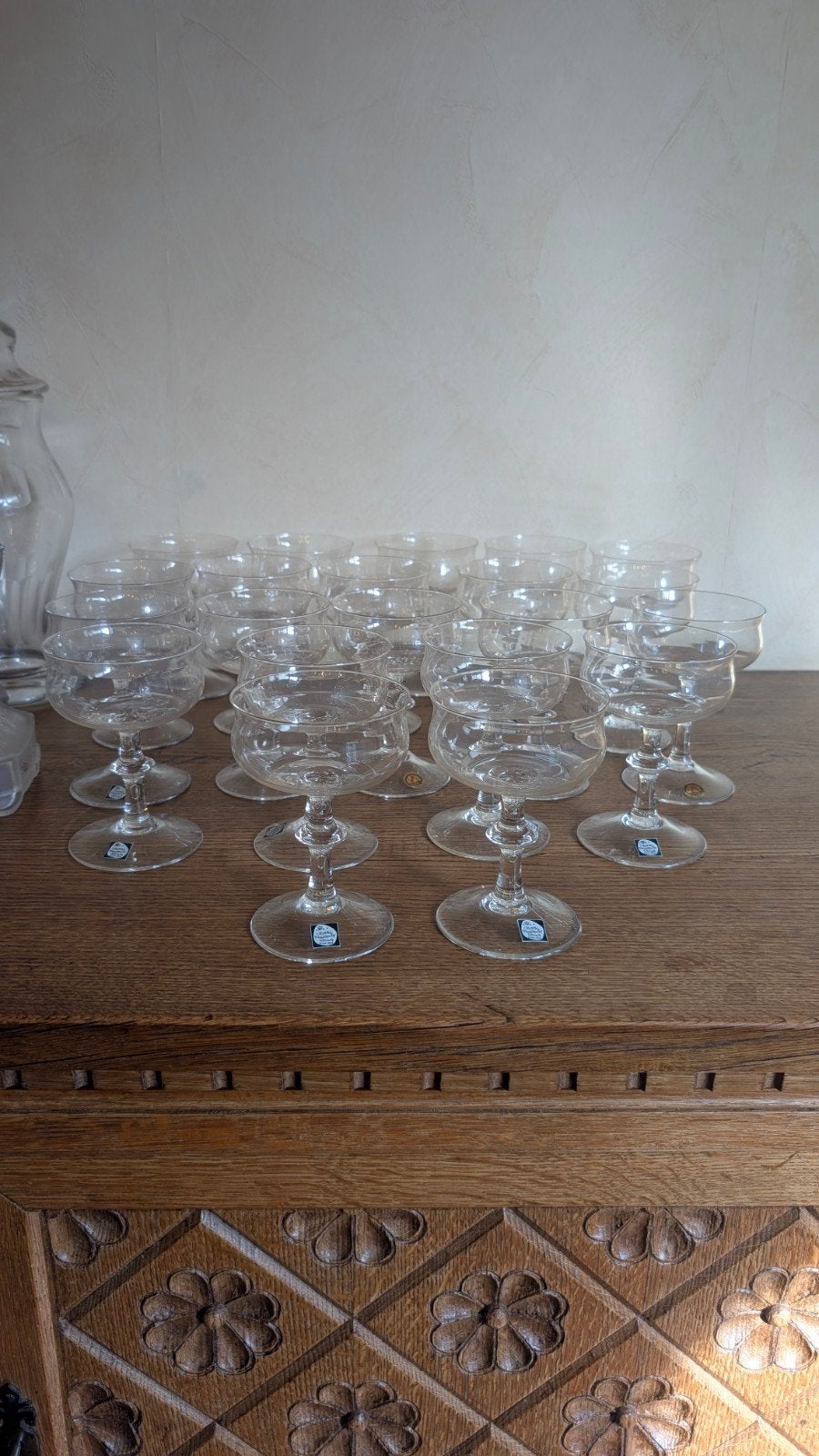 21 coupes à champagne Crystal Maastricht neuves dans leur bo, Enlèvement