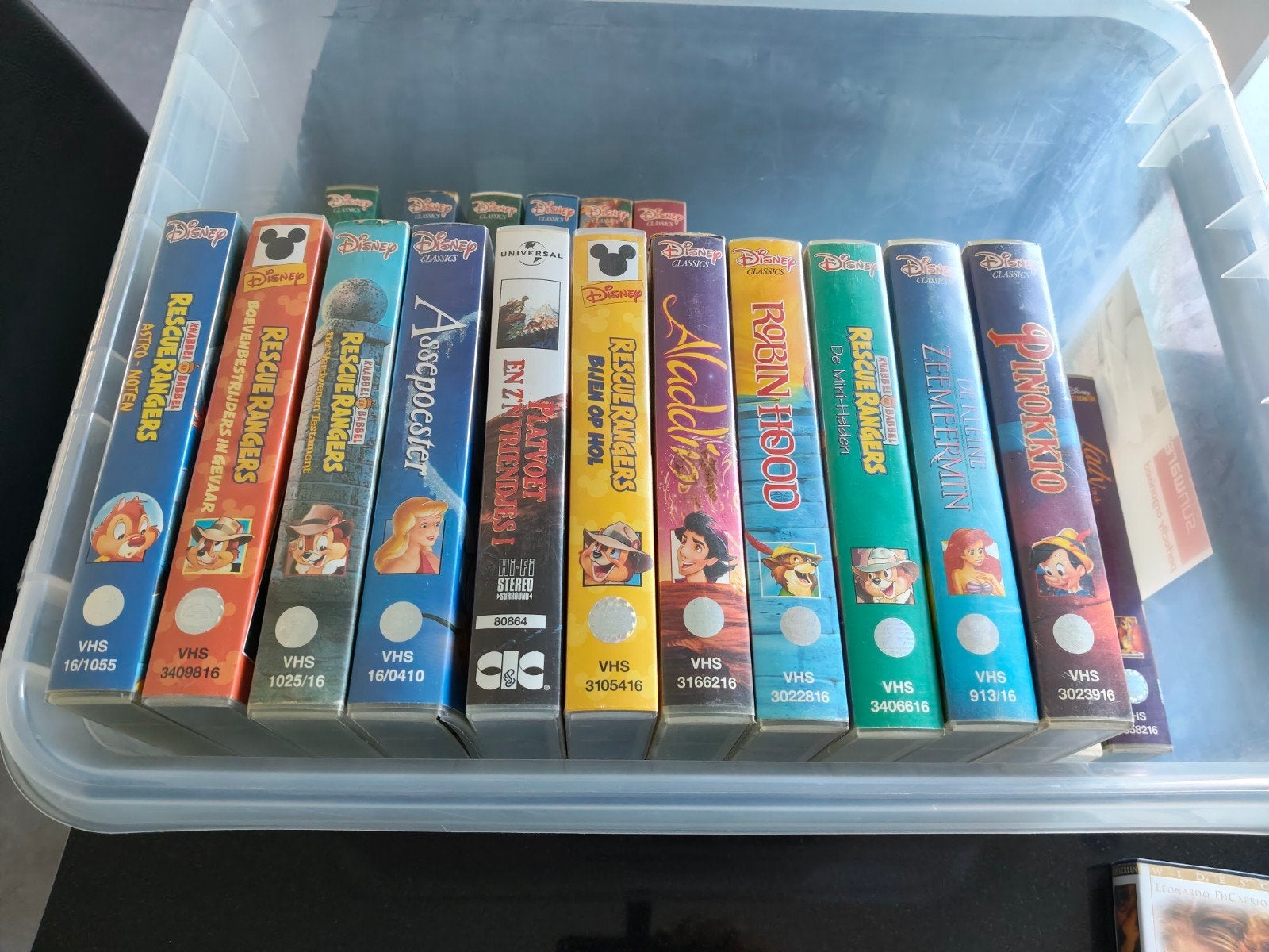 Disney VHS cassettes, Ophalen, VHS