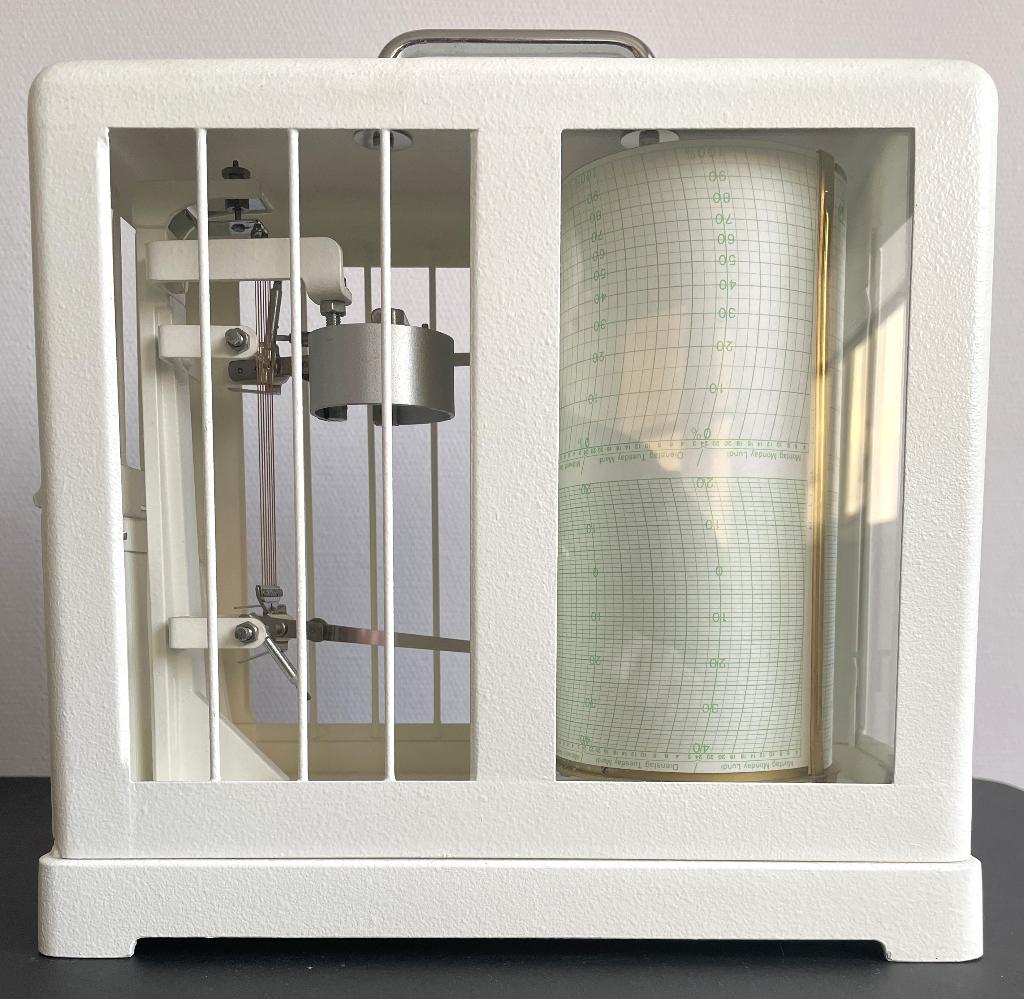 Schrijvende Thermo-Hygrometer - Trommelschreiber -, Antiek en Kunst, Ophalen of Verzenden