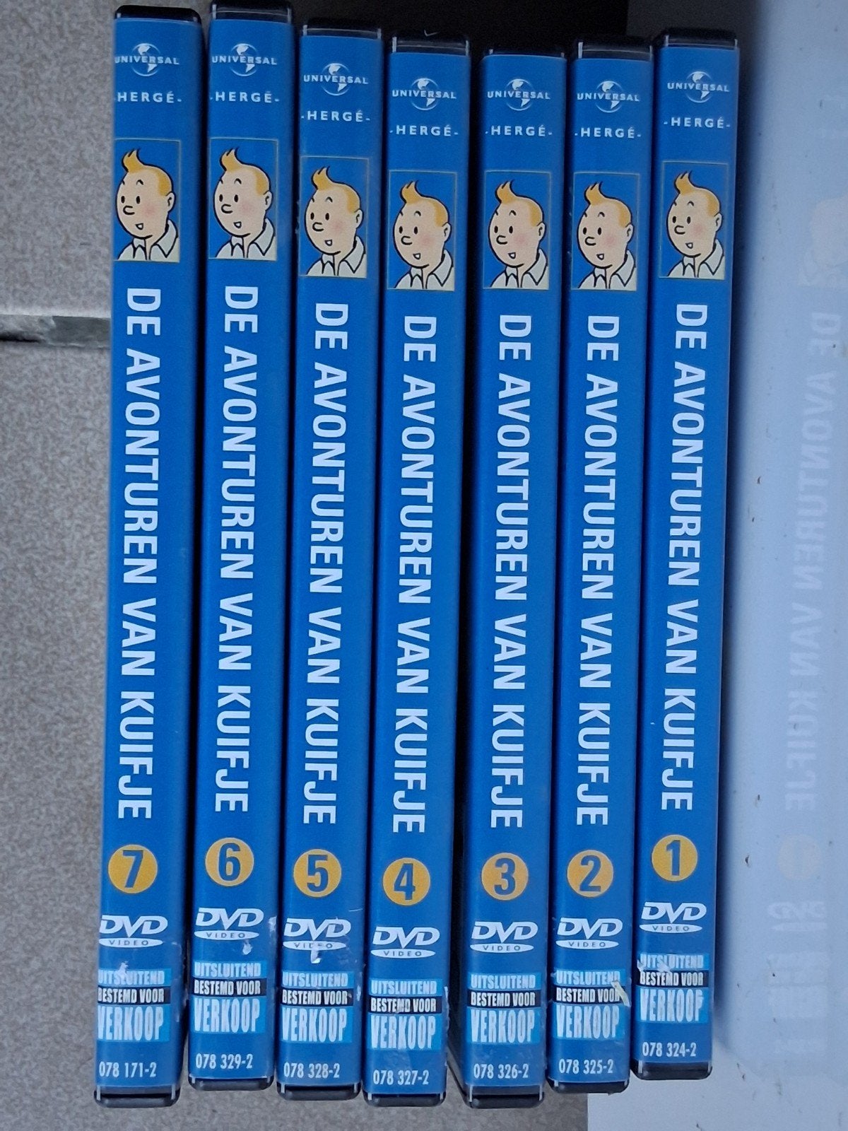 De volledige kuifje tekenfilm reeks op 7 dvd's, Enlèvement ou Envoi, Dessin animé, Tous les âges, Comme neuf