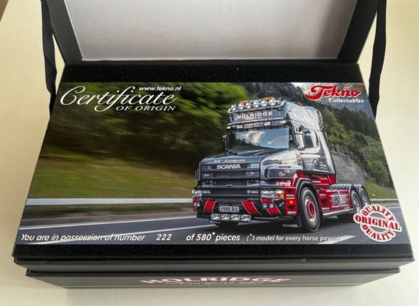 Tekno Scania T164/T580 V8 Holridge – 1:50, Enlèvement ou Envoi, Comme neuf