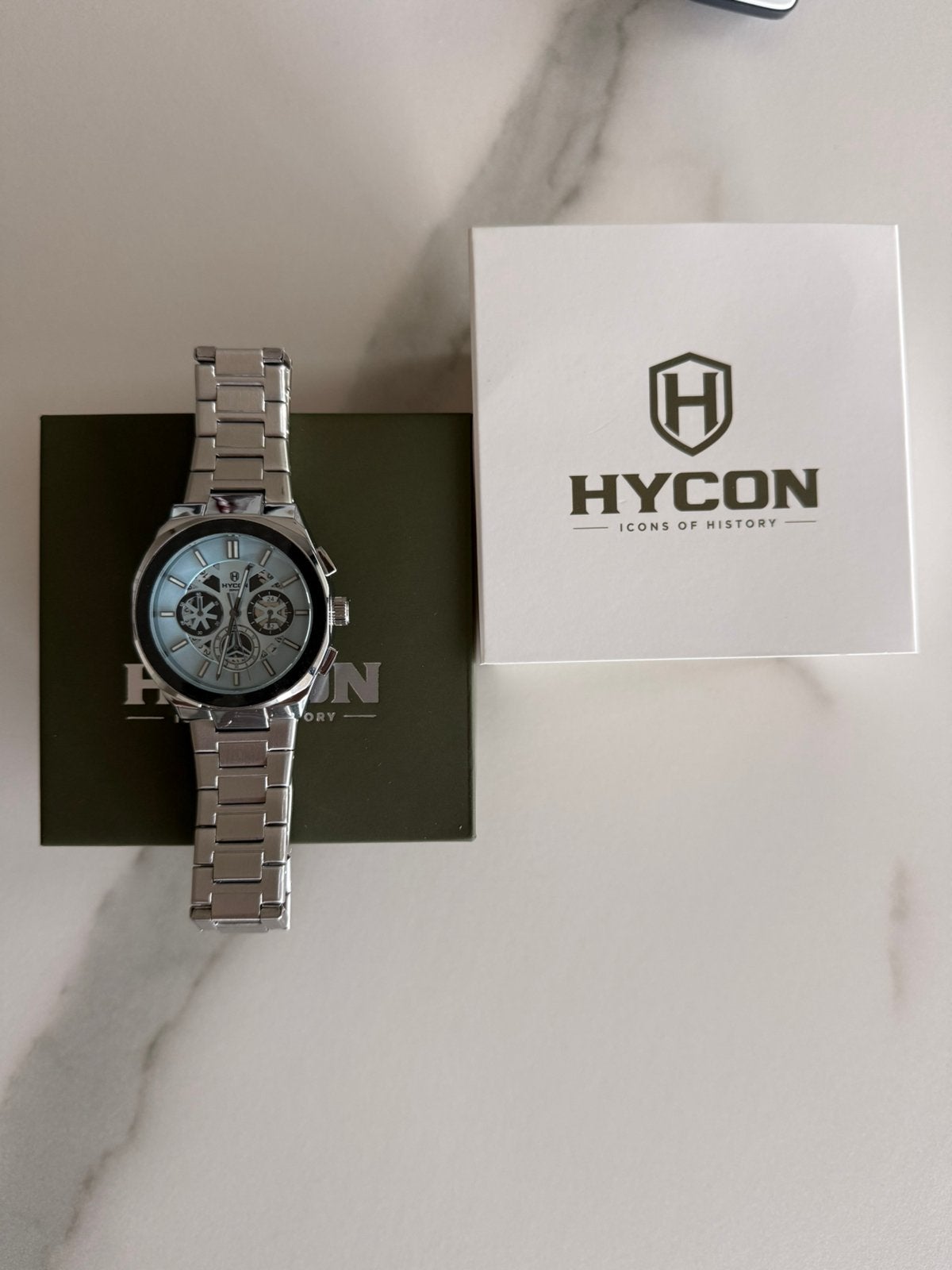 Herenhorloge hycon zephyr, Ophalen of Verzenden, Nieuw, Blauw