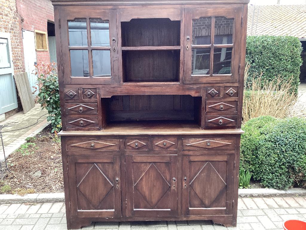 Kast, Ophalen, Gebruikt, Glas, Koloniaal