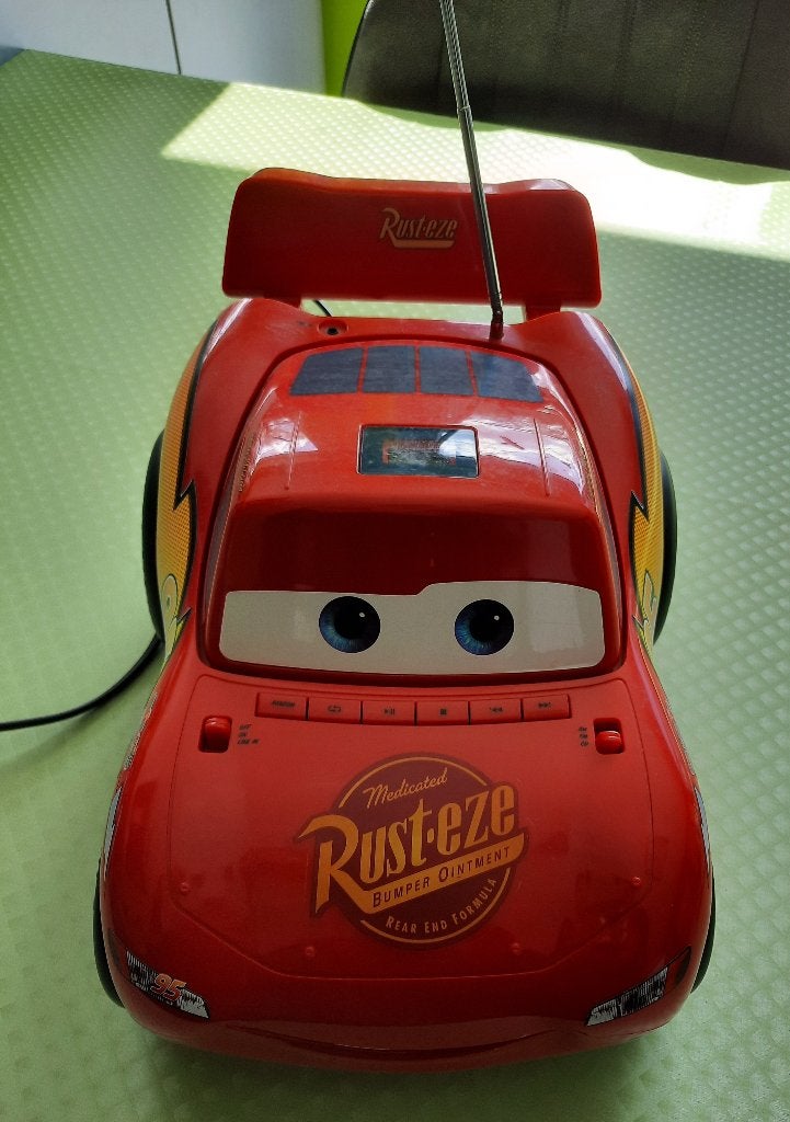 Vintage Disney Pixar Cars Lightning McQueen radio/cd-speler, Verzamelen, Ophalen, Gebruikt, Overige typen
