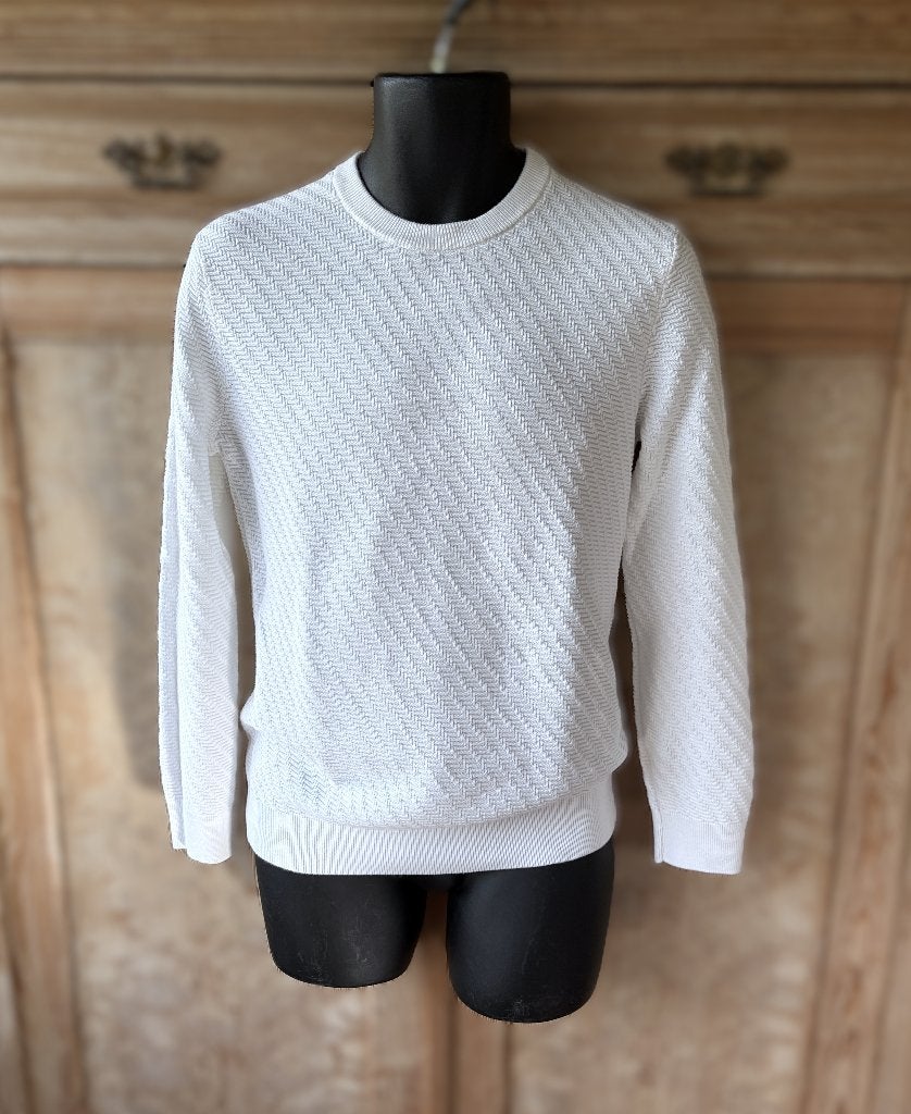 Jules gebreide trui met ronde hals, wit, mt S - nieuw, Kleding | Heren, Truien en Vesten, Jules, Wit, Nieuw, Ophalen of Verzenden