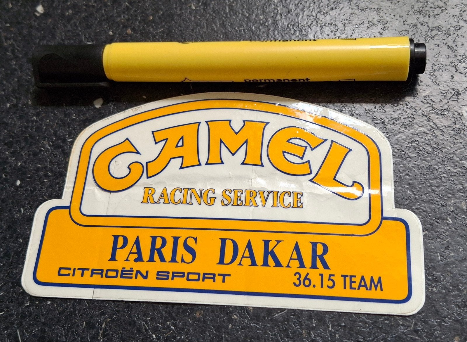 Vintage sticker autorally Camel Trophy Paris Dakar Citroën, Ophalen of Verzenden, Zo goed als nieuw, Auto of Motor