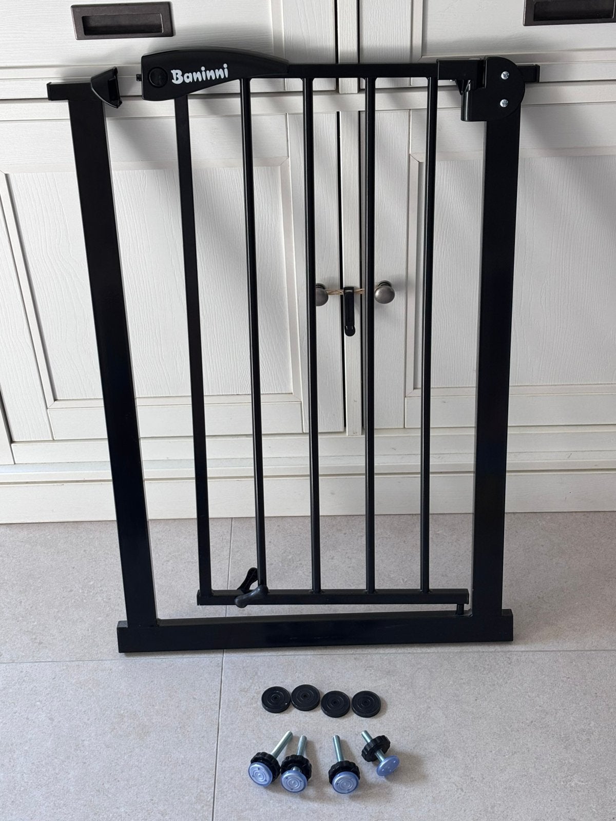 Baninni Klemhekje Vicino Zwart - 75 cm tot 85 cm, Kinderen en Baby's, Traphekjes, Ophalen, Zo goed als nieuw, Klemhekje