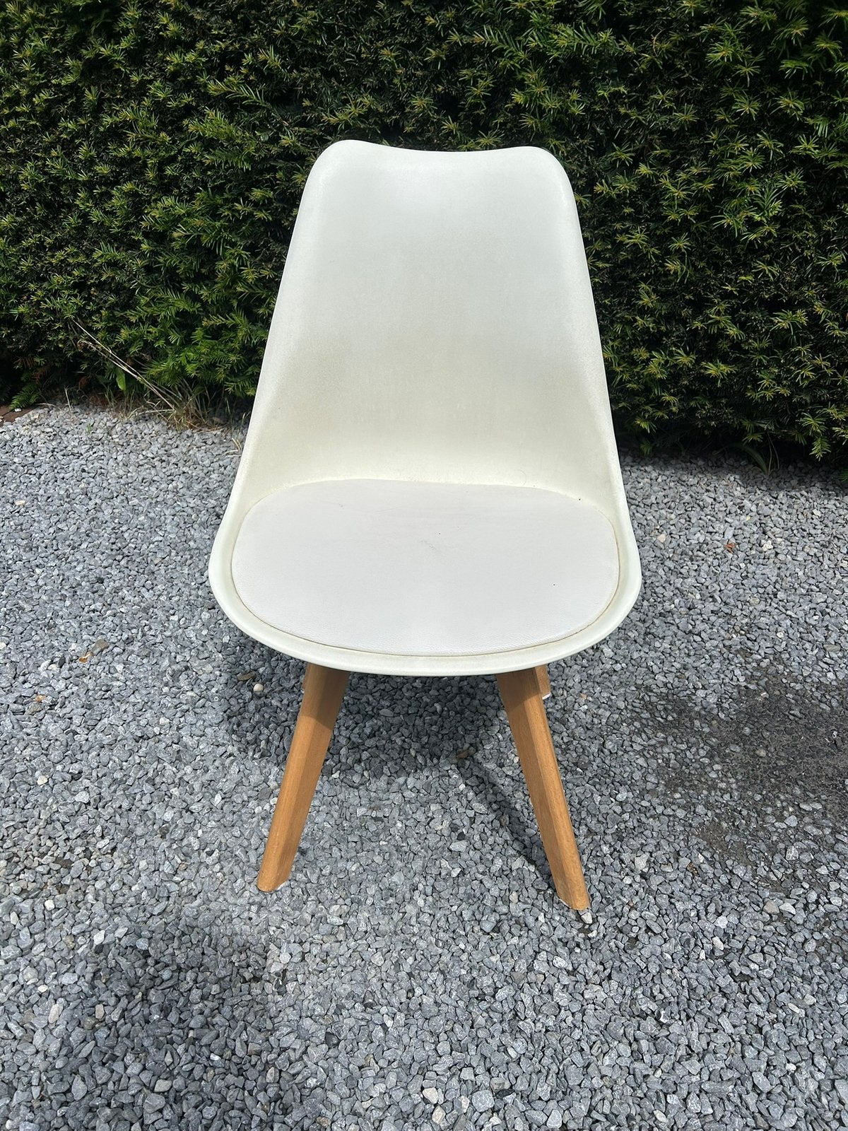 Witte kuipstoelen, Huis en Inrichting, Stoelen, Ophalen, Gebruikt, Wit, Vier