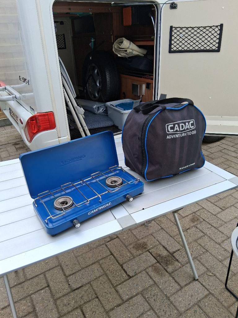 Campingtafel cadac bbq en gaskookstel, Ophalen, Gebruikt