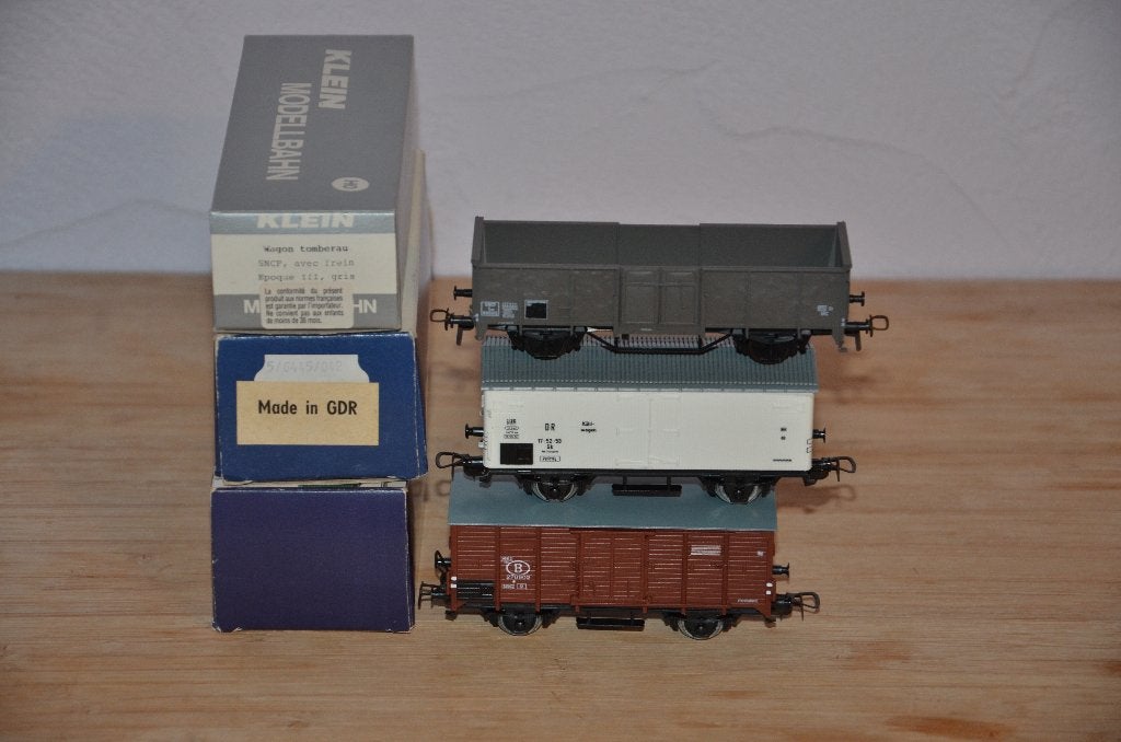 HO- Piko+ Klein Model- 3 auto's SNCB+SNCF+DR, Ophalen of Verzenden, Zo goed als nieuw, Piko