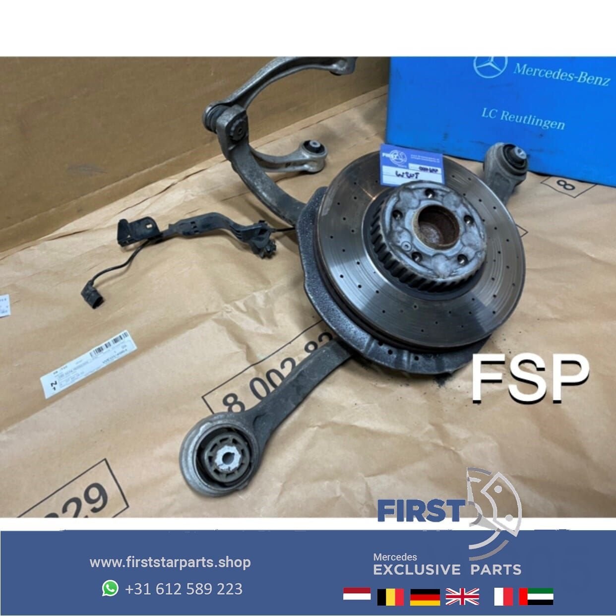 W205 COMPLEET FUSEE  + DRAAGARMEN LINKS Mercedes C Klasse 20, Gebruikt, -, Ophalen of Verzenden, -