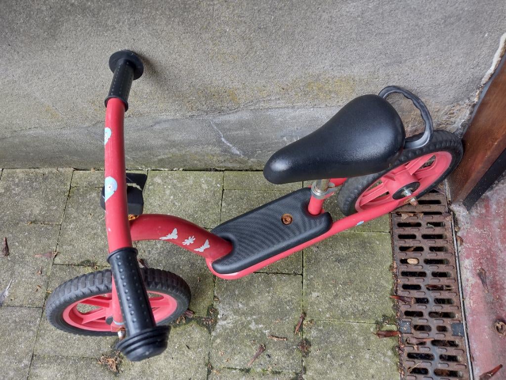 Rode loopfiets, Ophalen, Loopfiets