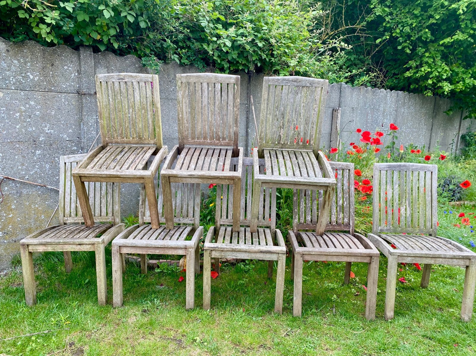Tuinstoelen teak hout, Tuin en Terras, Tuinstoelen, Ophalen, Hout