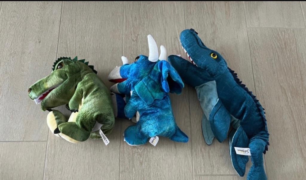 3 nieuwe dino handpoppen, Ophalen, Nieuw, Dinosaurus
