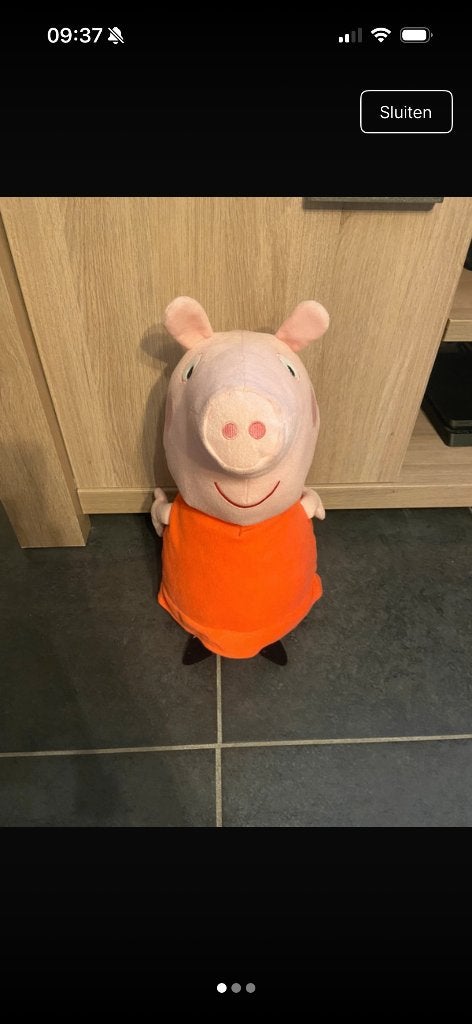 Peppa pig knuffel 40cm, Enlèvement ou Envoi, Peppa Pig, Moyen (20 à 80 cm), Autres types