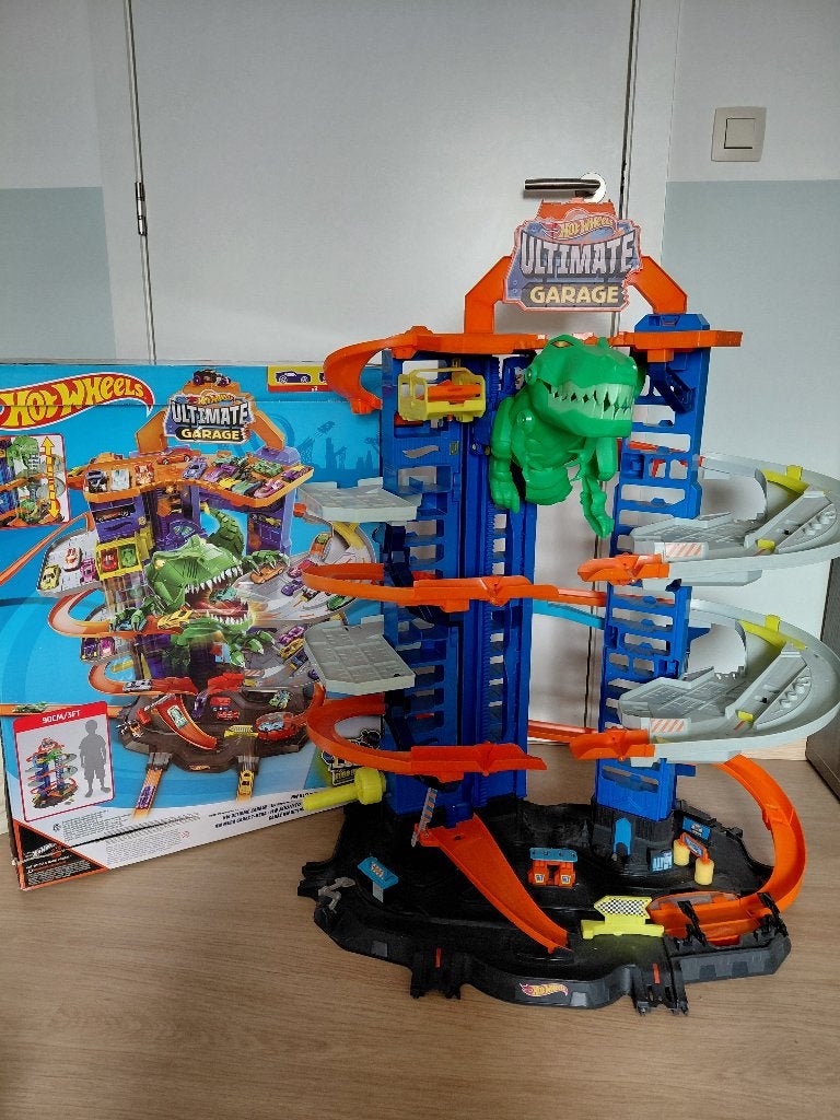 Hot Wheels Ultimate Garage, dino, Enfants & Bébés, Jouets | Circuits, Comme neuf, Enlèvement, Circuit, Hot Wheels
