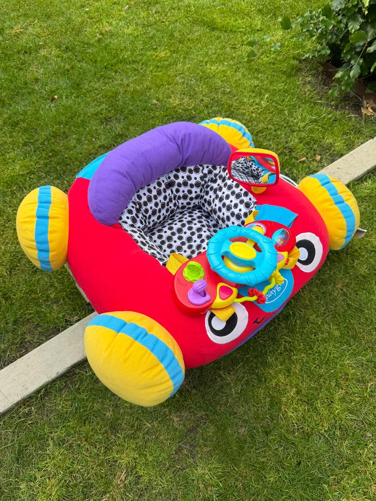 Playgro comfy car activiteiten kussen baby, Ophalen, Zo goed als nieuw, Speelkleed, Met licht