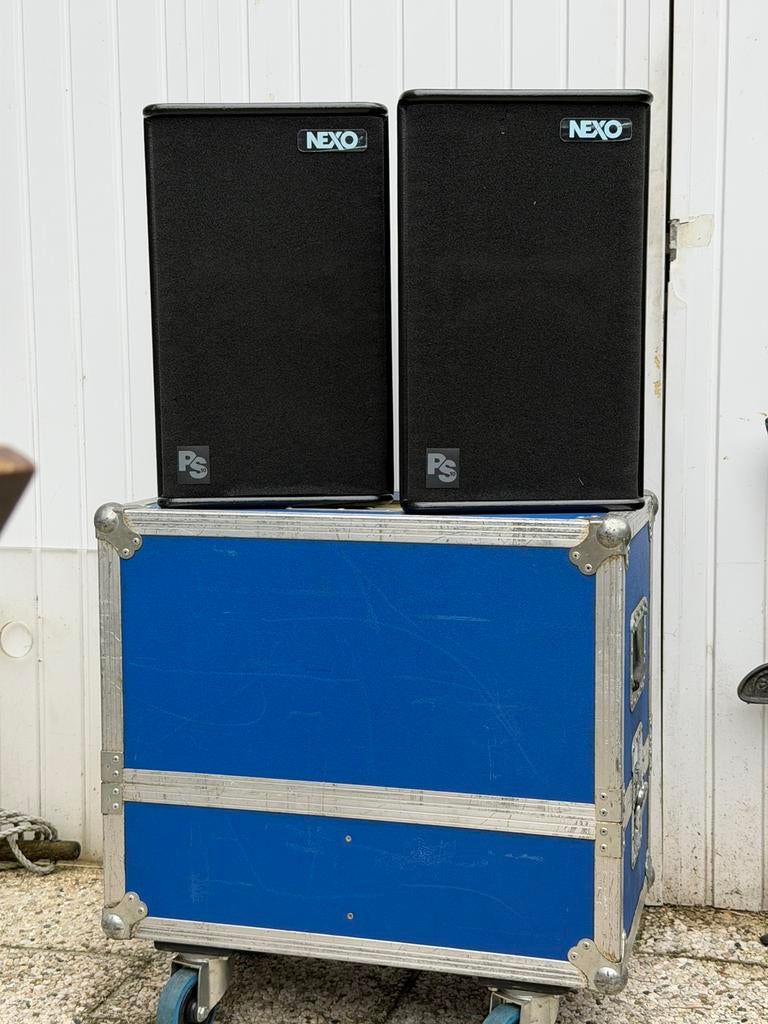 NEXO PS10 MK2 paar + controller en flightcase, Audio, Tv en Foto, Luidsprekerboxen, Gebruikt, 120 watt of meer, Front, Rear of Stereo speakers