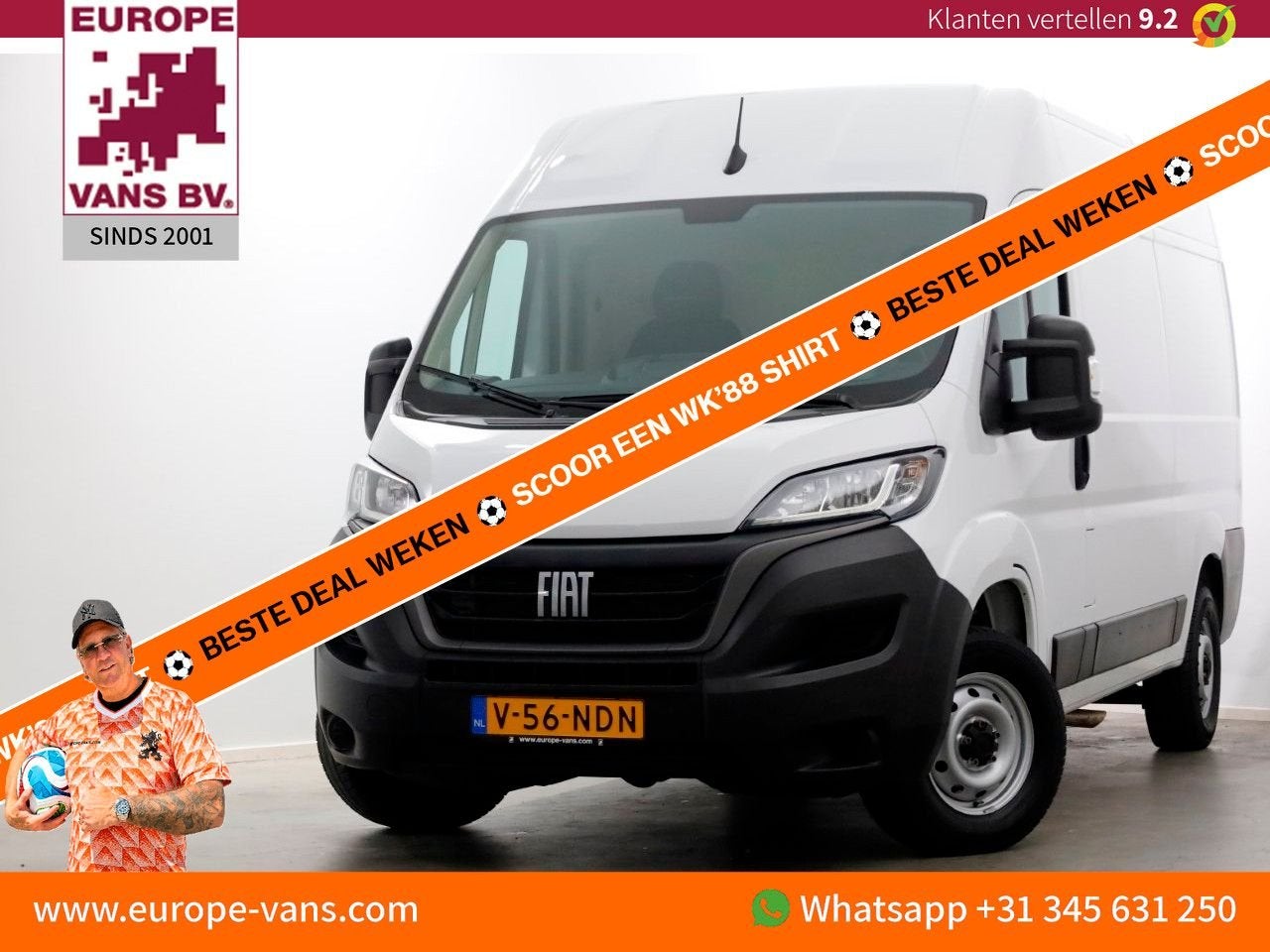 Fiat Ducato 30 2.2 MultiJet 140pk L2H2 Airco/Navi/Camera 01-, Wit, Bedrijf, Onderhoudsboekje, Parkeersensor
