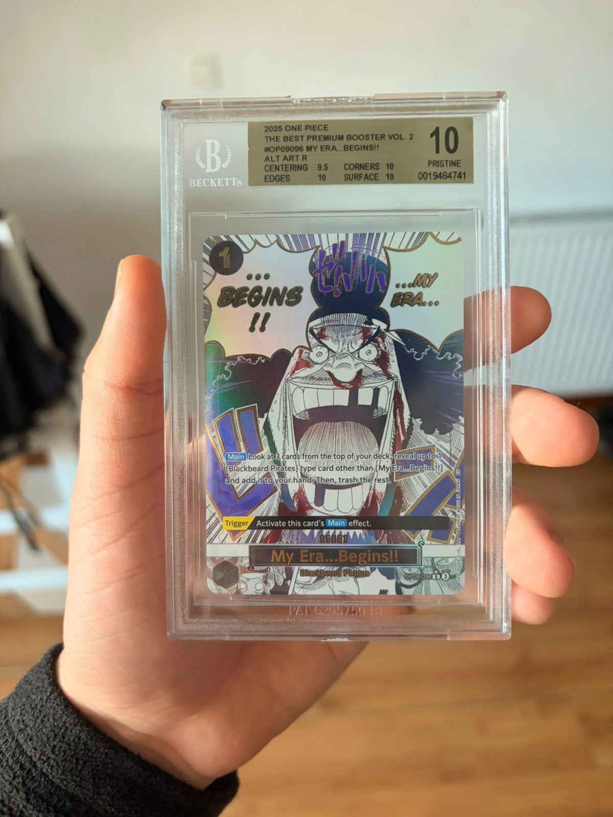 One Piece - PRB-02 Blackbeard event BGS 10, Ophalen of Verzenden, Nieuw, Losse kaart, Foil