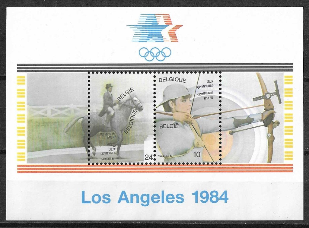 België OPC BL60 Olympische spelen Los Angeles **, Olympische Spelen, Ophalen of Verzenden, Postfris, Postfris
