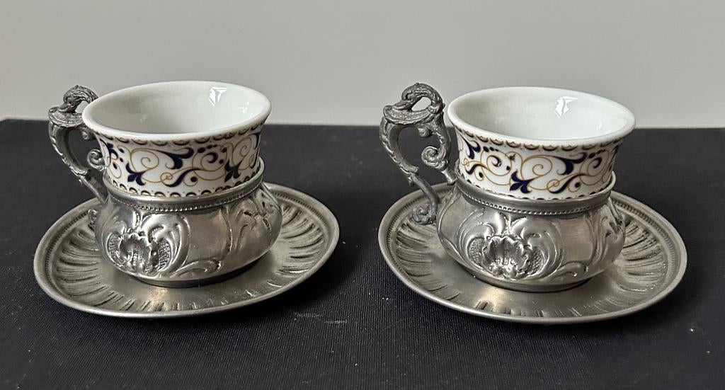 2 beaux sacs - Porcelaine avec étain, Enlèvement ou Envoi