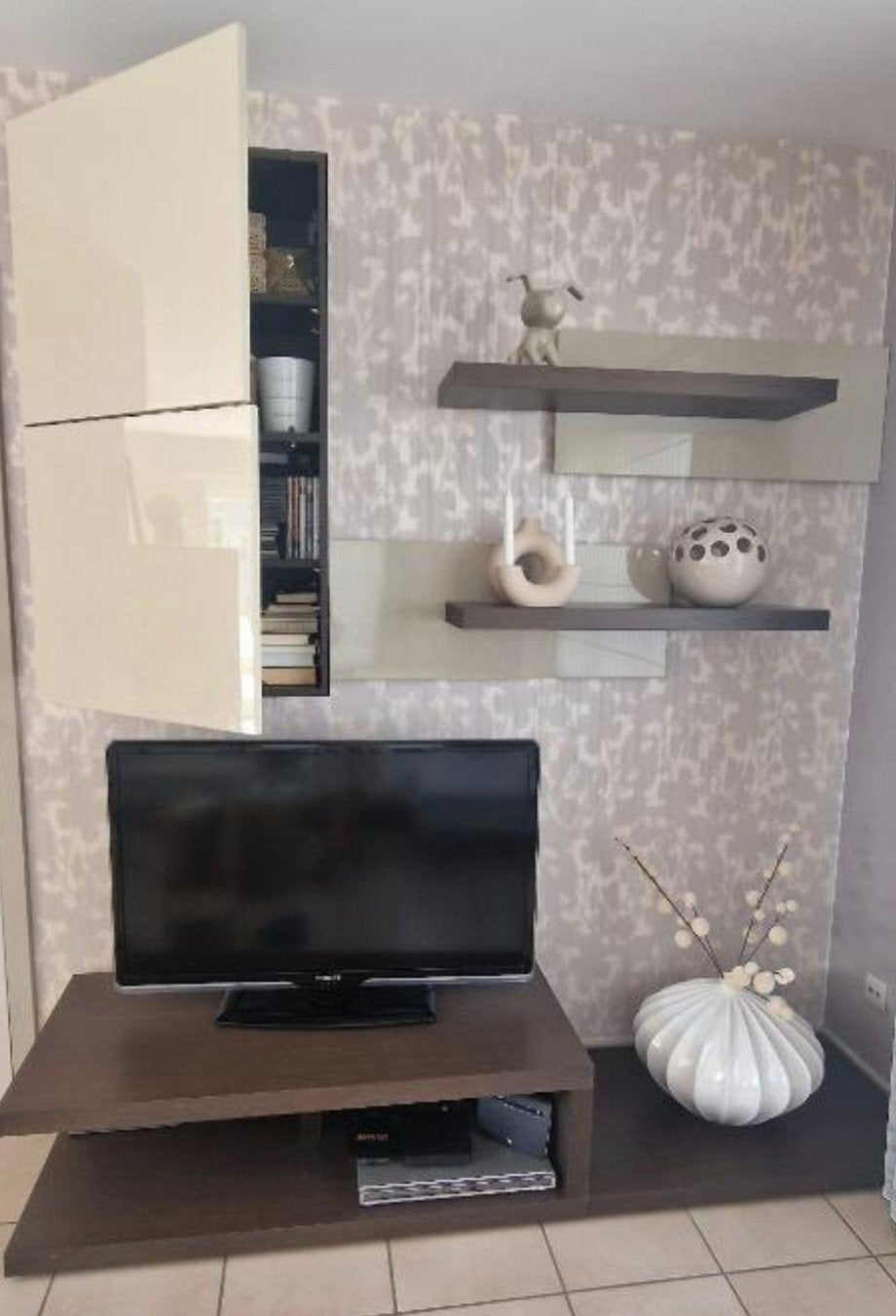 Meuble télé, 200 cm ou plus, Utilisé, Modern, Autres essences de bois