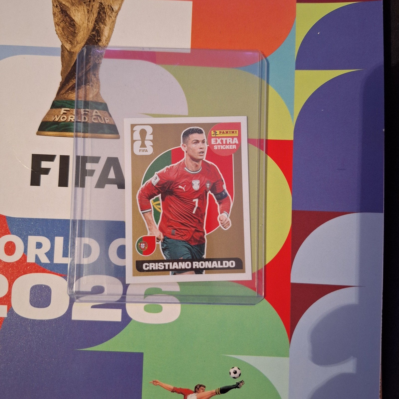 Cristiano Ronaldo panini gold card extra sticker 2026, Boeken, Sportboeken, Ophalen of Verzenden