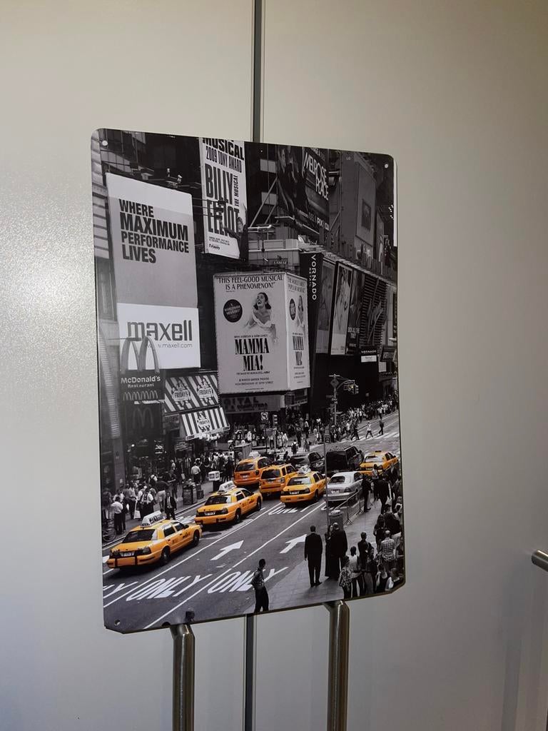 New York metalen poster, Huis en Inrichting, Ophalen of Verzenden, Zo goed als nieuw