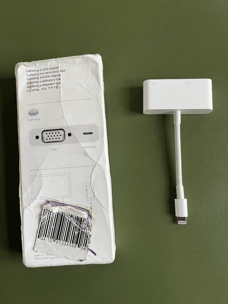Apple kabel - Lightning/VGA, Ophalen, Zo goed als nieuw, Minder dan 2 meter, Interlink-kabel
