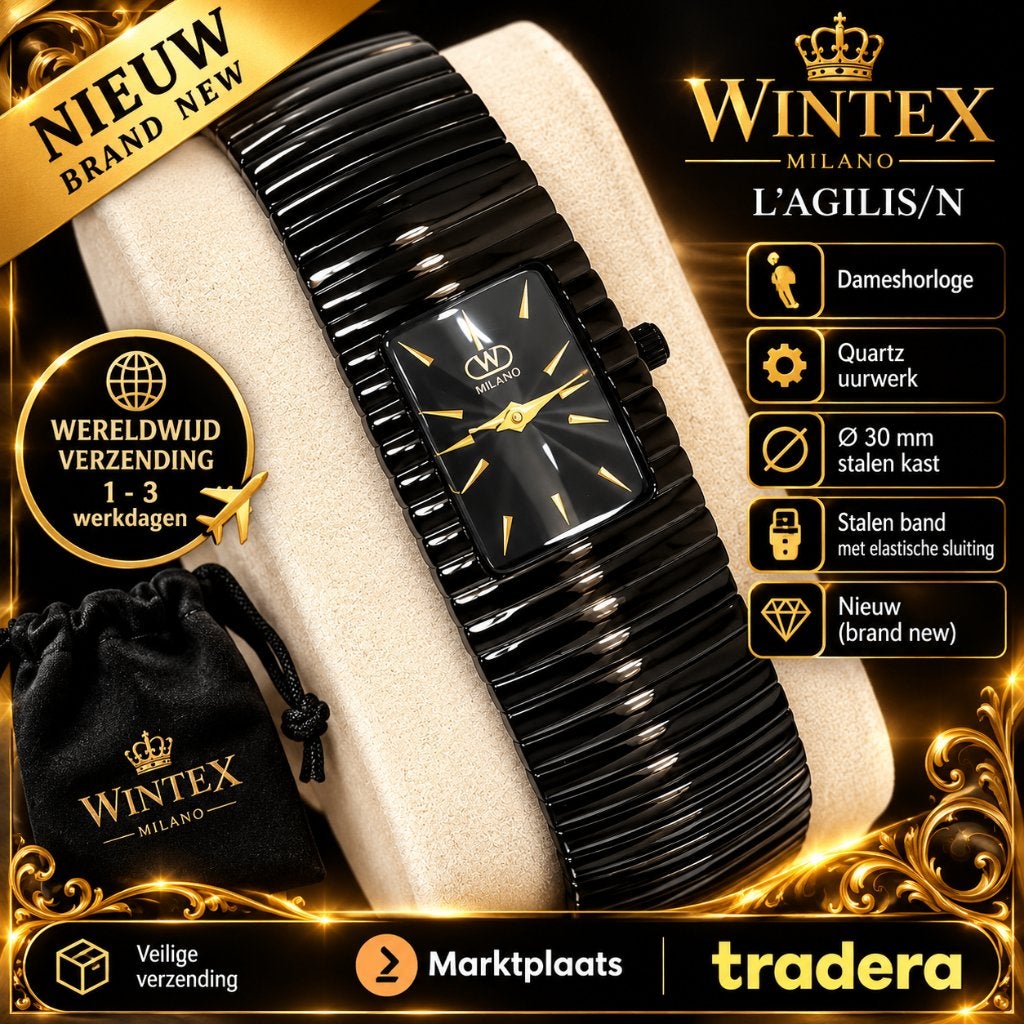 Wintex Milano L’AGILIS/N Dameshorloge, Bijoux, Sacs & Beauté, Autres marques, Acier, Acier, Envoi