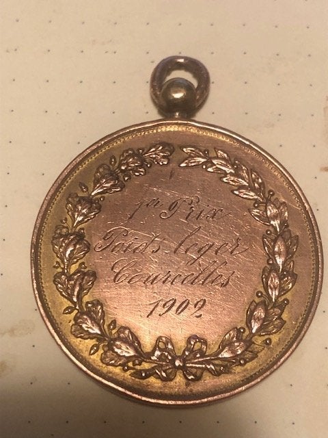 Leopold II-medaille 1902 COURCELLES, Ophalen of Verzenden, Brons