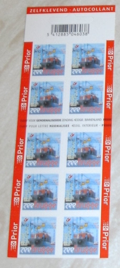 1 boekje B77  zeebrugge, Scheepvaart, Frankeerzegel, Ophalen of Verzenden, Zonder stempel