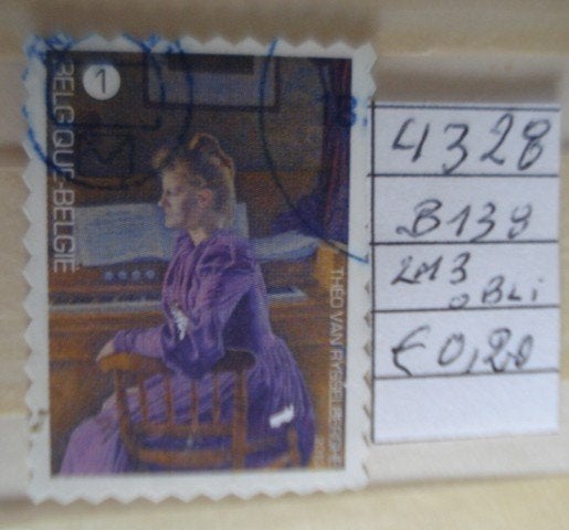 Belgique  n  4328   (O), Oblitéré, 1 Autocollant, Affranchi, Envoi