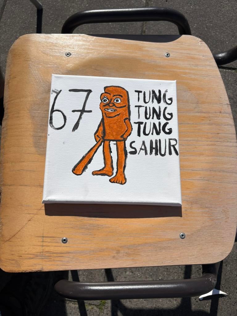 Tung Tung Tung Sahur art, Antiek en Kunst, Ophalen of Verzenden