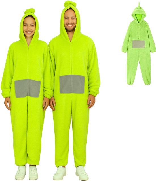 Tele Onesie | Groen Verkleedkostuum | Carnaval kleding, Ophalen, Zo goed als nieuw, Kleding