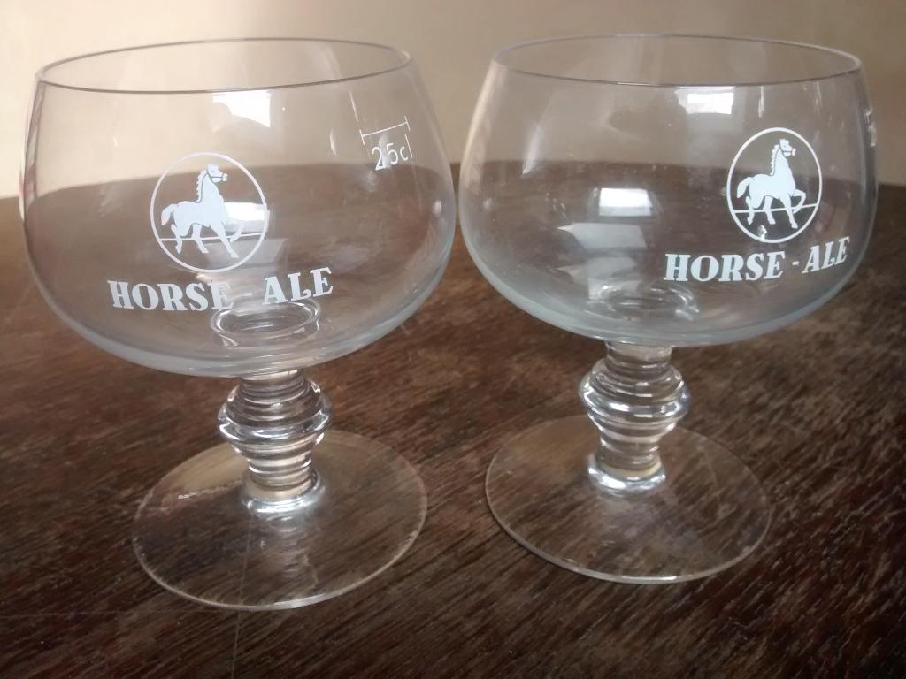 2 verres de bière Horse-Ale, Ophalen, Gebruikt, Bierglas