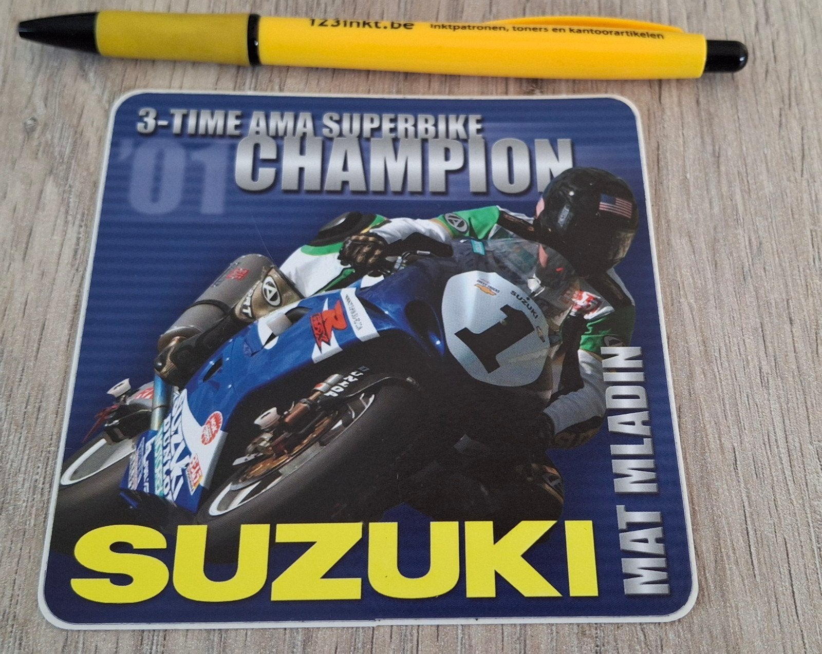 sticker moto Grand Prix Suzuki 3x AMA Champion Mat Mladin, Ophalen of Verzenden, Zo goed als nieuw, Auto of Motor
