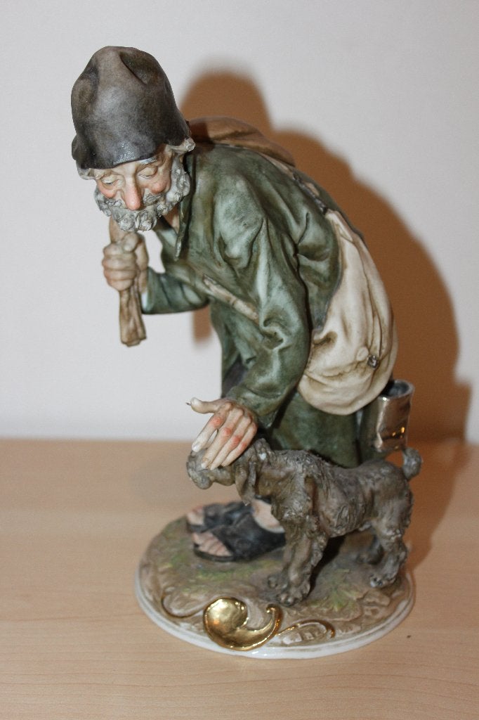 Vintage Capo di Monte-stijl porseleinen beeldje, Ophalen of Verzenden, Gebruikt, Overige typen
